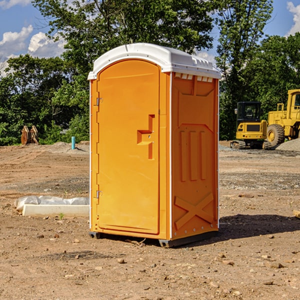 what is the cost difference between standard and deluxe porta potty rentals in Muscoy